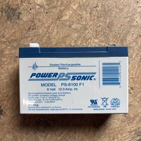 Power Sonic Ps-6100f1alt25 Power-sonic Ps-6100 6v 12ah F1 Rechargeable Battery