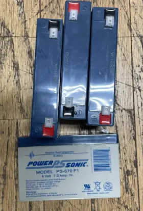 Ps-670mp4 Power-sonic Ps-670 - 6v 7amp Sla Battery Pack Of 4