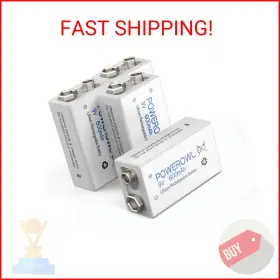 Powerowl 727536448679 9v Rechargeable Batteries 600mah Lithium-ion Low Self Discharge Battery Powerowl 727536448679 9v Rechargeable Batteries 600mah Lithium-ion Low Self Discharge Battery