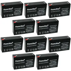Agm610 Powerstar Sla Agm Battery 6v 10ah .187 Tt - Pack Of 10 Agm610 Powerstar Sla Agm Battery 6v 10ah .187 Tt - Pack Of 10