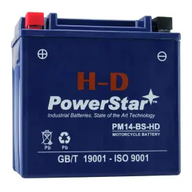 Pm14-bs-hd Powerstar Pm14-bs-01 Powestar Battery High Performance - Maintenance Free Sla/agm 14-