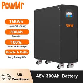 Powmr Pow-lio48300-16s 48v 300ah 314ah Lithium Battery Lifepo4 200a Bms For Rv Solar Off-grid Boat Usa