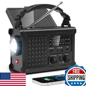 B0fhgx6fdz Pplee Noaa Emergency Weather Radio - 12000mah Portable Am/fm Solar Hand Crank