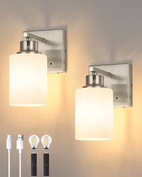 Rayogale B0f9l6c89p Rechargeable Wall Sconce Set Of 2 Cordless Dimmable Touch 3000k