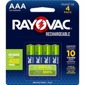Rayovac Ld7244 Aaa Rechargeable Batteries 600mah Nimh 1.2v 4 Pack