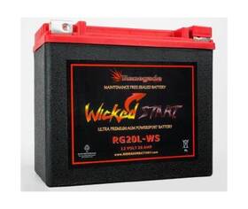 Renegade Rg20l-ws Wicked Start 500 Cca Battery Fits Harley 2014 Switchback Part# 16