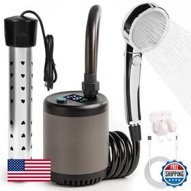 Reneshew B0fc1qlfql Portable Shower With Heater For Camping 7800mah Rechargeable Battery 1500w Im