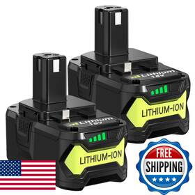 Reoben B0fxwzm3jy 2pack 8.0ah Lithium Battery Replacement For Ryobi 18v Compatible
