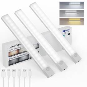 Rihvy B0gfssrx9n Under Cabinet Lights 8 Inch 3-pack Rechargeable Battery Operated Motion S