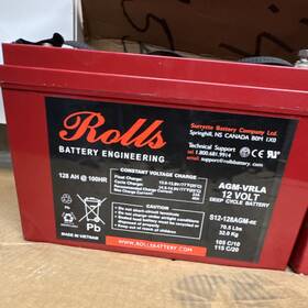 Rolls S12-128agm-re Agm-vrla Deep Cycle Battery 128ah 12 Volt Rechargeable