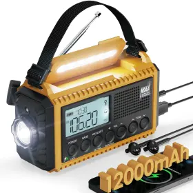 B0fj1lyxrv Roxicosly Emergency Noaa Weather Radio Hand Crank Solar 12000mah Battery Sos Flashlig