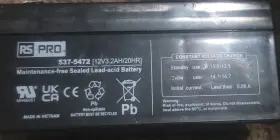 537-5472 Rs Pro 12v 3.2ah Maintenance-free Sealed Lead Acid Battery