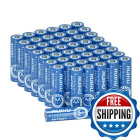 Ruihu B0bxljgx2q Aa Batteries 48 Pack Lithium Iron Double A 1.5v 3000mah Longer