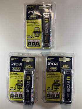 Ryobi 100498-08 Usb Lithium 3.0 Ah Lithium-ion Rechargeable Battery 2-pack With Free Lithi