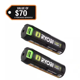 Ryobi 313108074065 Usb Lithium 3.0 Ah Lithium-ion Rechargeable Battery 2-pack Ryobi 313108074065 Usb Lithium 3.0 Ah Lithium-ion Rechargeable Battery 2-pack