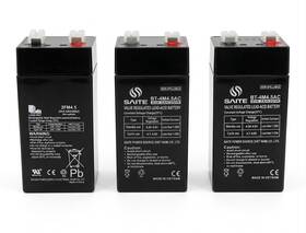 Saite Bt-4m4.5ac Lot Of 3 4v 4.5ah Lead Acid Rechargeable Battery 2fm4.5