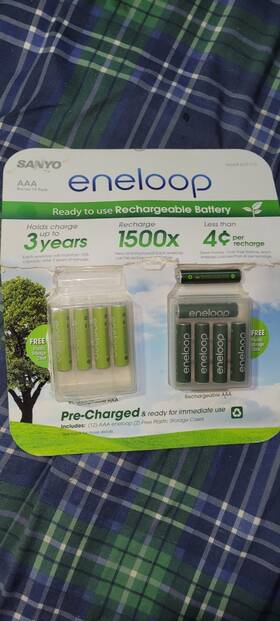 Sanyo Hr-4uwxb Eneloop Aaa Ni-mh Pre-charged Rechargeable Batteries X 10 Japan 750 Mah
