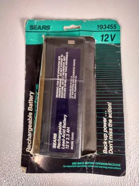 93455 Sears 12v 2.3ah Rechargeable Camcorder Battery New Old Stock Model 93455 Sears 12v 2.3ah Rechargeable Camcorder Battery New Old Stock Model