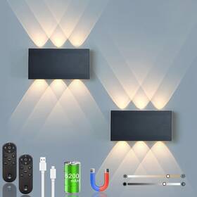 Shelprojsu B0f247vqsb Led Cordless Wall Sconce Set Of 2 5200mah Rechargeable Battery Opera