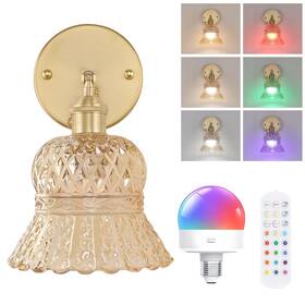 Shenmoyl B0d7zv8s45 Vintage Wireless Wall Sconce - Rechargeable Dimmable Led Battery Oper