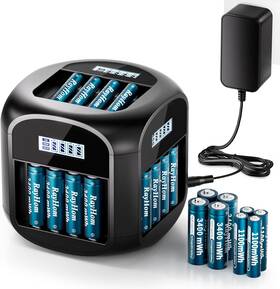 Shenzhen Fushigang Technology Co. Ltd 445045328352 Rayhom 20-pack Rechargeable Aa And Aaa Lithium Batteries With Charger 12 Double A