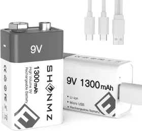 Shenzhen Maxpower Technology Co. Ltd 445033945905 9v Rechargeable Batteries 1300mah High Capacity Lithium-ion Long Lasting 9 Volt