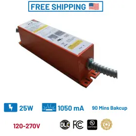 Unv-25w-v01 Slg Lighting 25w Emergency Led Driver 1050ma 120-277v 90 Mins Backup Battery For Fixture