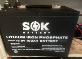 Sok Battery Sk12v100 Lithium Iron Phosphate 12.8v 100ah Rechargeable
