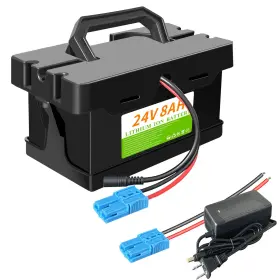 Wy-utv-24-08 Sollvie 24v 8ah Lithium Battery For Power Wheels Utvs And Ride-on Toys Fast Charger