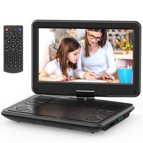 Sqqbzz B0d8tv7swn 12.5 Inch Portable Dvd Player With 10.5 Large Hd Screen 4-6 Hours Rechargea