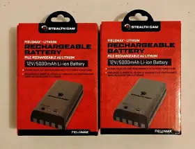 Stealth Cam 888151099148 Lot Of 2 Fieldmax Au Lithium Rechargeable Battery 12v/5000mah Li-on
