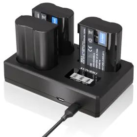 En-el15c Sunori En-el15 3 Pack Batteries And Three-slot Charger Set Compatible Black
