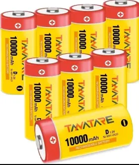 Ta-8nmd1 Tanatare 8-pack Rechargeable D Batteries 1.2v High Capacity 10000mah Nimh Size Ta-8nmd1 Tanatare 8-pack Rechargeable D Batteries 1.2v High Capacity 10000mah Nimh Size