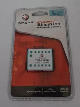 Tgb-li42b Targus 871436005743 Replacement Lithium Ion Rechargeable Battery For Olympus Li-42b