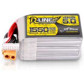 Tattu Ta-rl5-150c-1550-6s1p R-line Version 5.0 1550mah 6s 150c 22.2v Lipo Battery Pack With Xt60 Plug