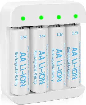 Technology 313057677607 Baterias Aa Litio 1.5v Recargables Con Cargador Larga Duracion Pack De 4 Uso Technology 313057677607 Baterias Aa Litio 1.5v Recargables Con Cargador Larga Duracion Pack De 4 Uso
