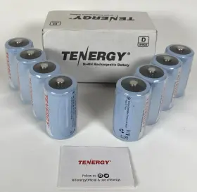 90111 Tenergy Standard Nimh 1.2v Rechargeable Batteries Size D - 8 Pack New 90111 Tenergy Standard Nimh 1.2v Rechargeable Batteries Size D - 8 Pack New