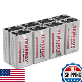 Tenergy B088bk27xg 9v Lithium Batteries 1200mah - 8 Pack 10-year Shelf Life