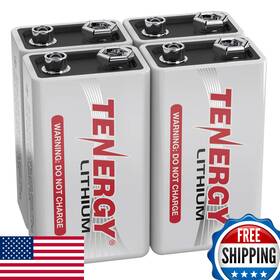 Tenergy B088bm2cwj 9v Lithium Batteries 1200mah 4-pack Non-rechargeable Long Shelf Life