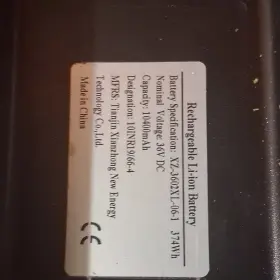 Yz-6022yl-06-1 Tianjin Xianzhong New Energy Technology Co. Ltd 10inr19/66-4 36v 10ah Li-ion Battery