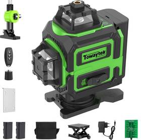 Towaytek B0f2s56pf7 4d Green Laser Level 16 Lines Self-leveling 360 Cross Line