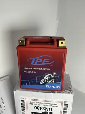 Dlf7l-bs Tpe Lithium Motorcycle Battery 12v Powersport With Smart