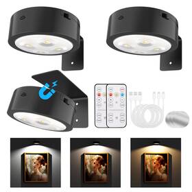 Tututry B0dgqn63p4 Rechargeable Wireless Magnetic Picture Lights For Wall Art Display