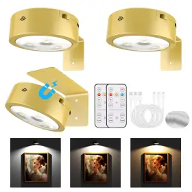 B0dgqqf7kv Tututry Rechargeable Wireless Magnetic Picture Lights For Wall Art Display
