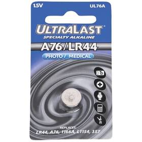 Ultralast R 076097300767 Ul76a Alkaline Photo/medical Button Cell Battery