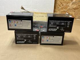 Ultratech 690113121206 4x Lot Ut12120 12v 12ah Nonspillable Rechargeable Sealed Lead Acid Bat