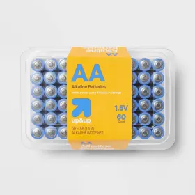 93535096 Up&up Aa Batteries 60pk Alkaline Battery - 1.5v Household Power Supply