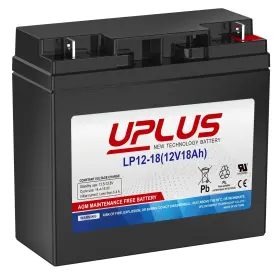 Lp12-1.9 Uplus New Technology Battery 18ah Rechargeable Sealed Lead Acid Mobility Scooter Lawn Mower Jump