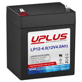 Lp12-4.0 Uplus New Technology Battery 12 Volt 4ah Rechargeable Agm Lp12-4 Sla Alarm Replacem Lp12-4.0 Uplus New Technology Battery 12 Volt 4ah Rechargeable Agm Lp12-4 Sla Alarm Replacem