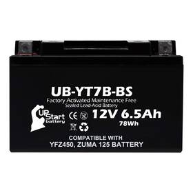 Upstart Battery Ub-yt7b-bs-dl11 12v 6ah Yt7b-bs Replacement For Yamaha Yfz 450 - Compatible With Yama